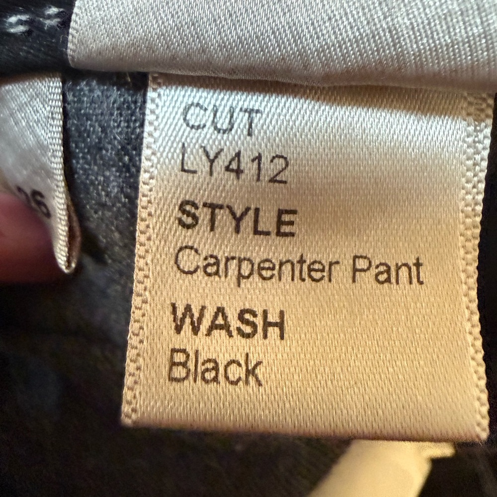 REFORMATION High-Rise Wide-Leg Black Jeans with Contrast Stitching, size 26 - Picture 8 of 11